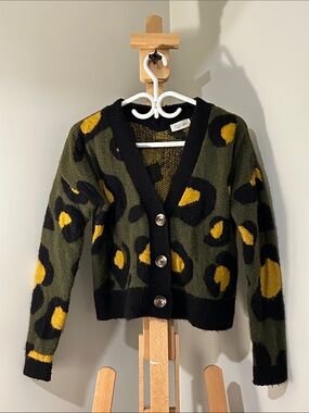 RD Style | Whimsical Jumbo Leopard Print Cardigan | Size S